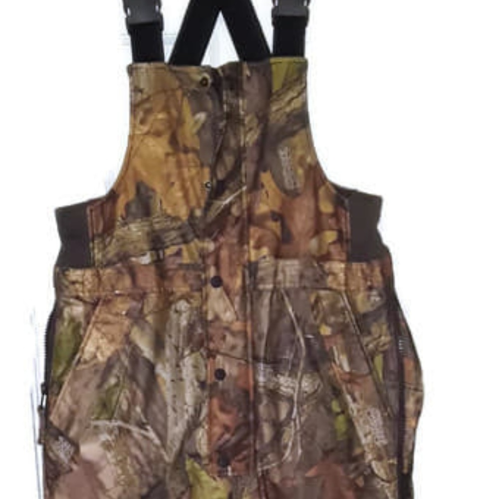 Cabelas Bib Overalls Thick Camo Coveralls